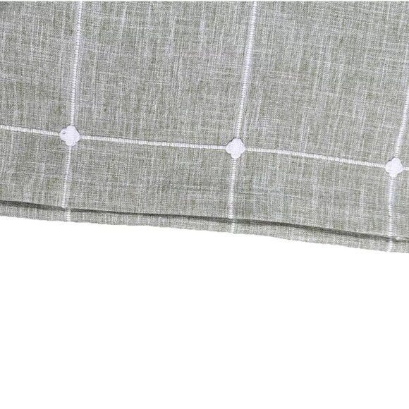 Custom Made Tablecloth Linen Runner Green & White Textile Fabric X- Long - Picture 6 of 6